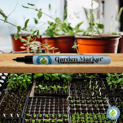 2 Pack Garden Marker Pen Permanent Markers Black (UV Fade Resistant Marker Pens for Plant Markers