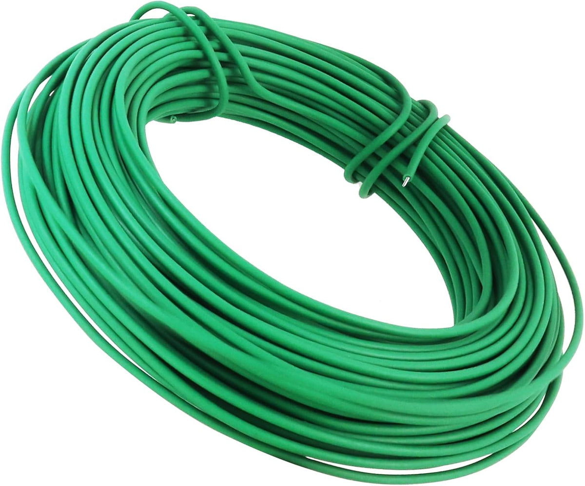 100 Feet Green Soft Plant Tie - 2.5mm Flexible Twist Garden Wire for Climbing Plants, Tomatoes