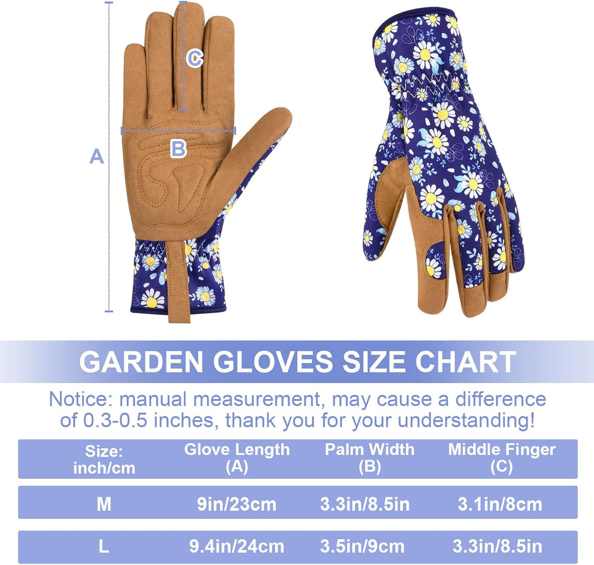 Womens Gardening Weeding Working Gloves, Leather Garden Glove for Women Thorn Proof No Stab for