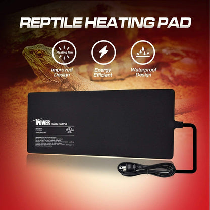 iPower 8 by 18-Inch 24W Reptile Heat Mat, Under Tank Warmer Terrarium Heat Pad for Turtles Lizards