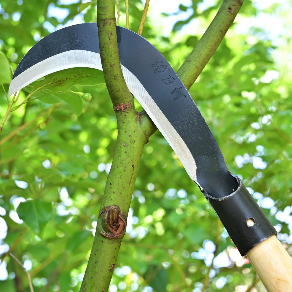 Billhook Sickle Machete Knife,Clearing Sickle,Manganese Steel Blade Hand held Sickle Tool