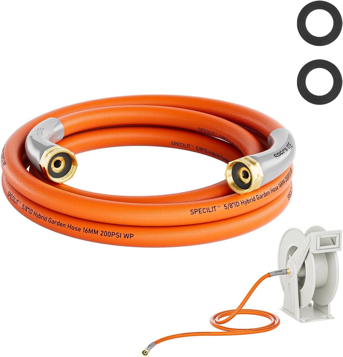 SPECILITE Garden Water Hose 10 ft x 5/8 in with Female to Female Connector, Small Leader Hose for