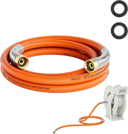SPECILITE Garden Water Hose 10 ft x 5/8 in with Female to Female Connector, Small Leader Hose for