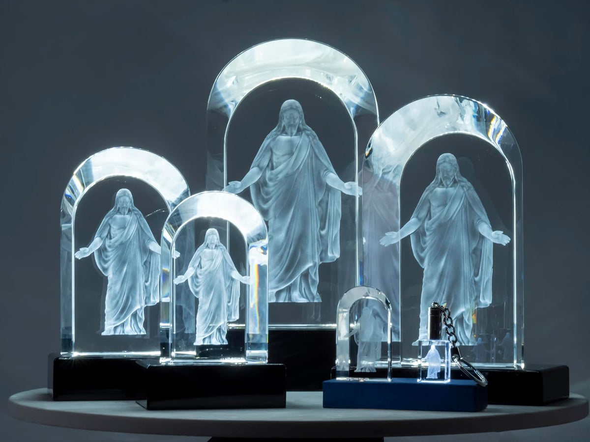 3D Laser Engraved Statue & LED Lighted Base