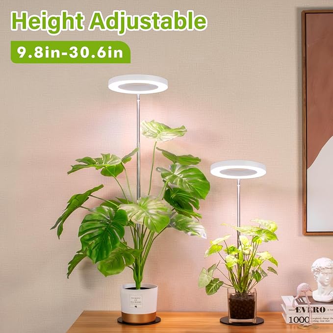 LORDEM Grow Light, LED Plant Light for Indoor Plants Growing, Full Spectrum Desk Growth Lamp with