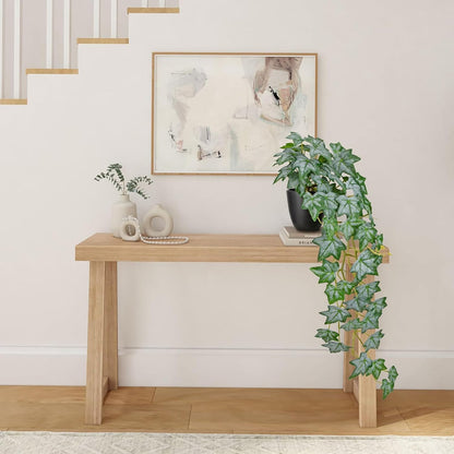 Realistic Fake Pothos Ivy Plant with Pot Artificial Leaves Featuring a White Frosted Finish for