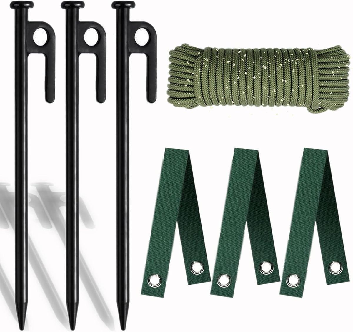 Tree Stake Kits, Tree Stakes and Supports Kits for Hurricane Protection & Bad Weather, Include 3