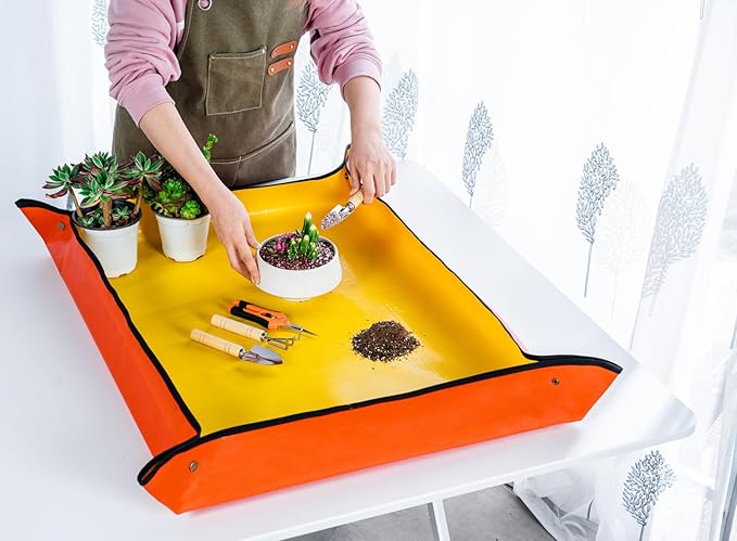 Josteve Plant Repotting Mat, 5Pcs Succulent Tools Mini Garden Small Gardening Tools Indoor, Pruning