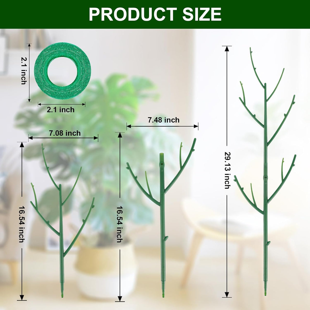10 Pack Stackable Monstera Plant Support, Garden Stakes for Climing Plants Stem Support, Durable