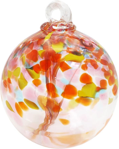 Dale Tiffany Hand Blown Glass, 4" Diameter Eden, Tree of Life Collection, Witch Globe Hanging
