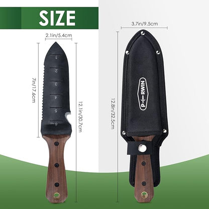 Hori Hori Garden Knife, Garden Tools with Sheath for Weeding,Planting,Digging, 7" Stainless Steel
