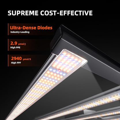 Spider Farmer G1000W Commercial Grade Cost-Effective 1000W LED Grow Lights, 2025 Upgraded App