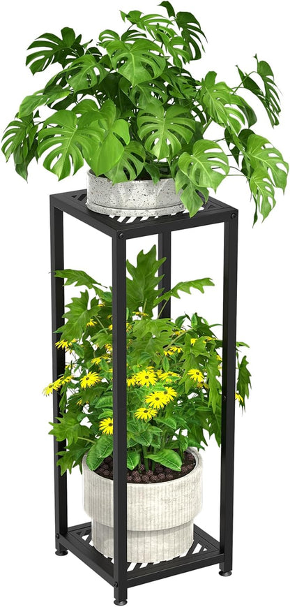 TOSKING Tall Plant Stand Indoor – 2-Tier Modern Metal Shelf, 30" Height & 200 LBS Capacity, Heavy