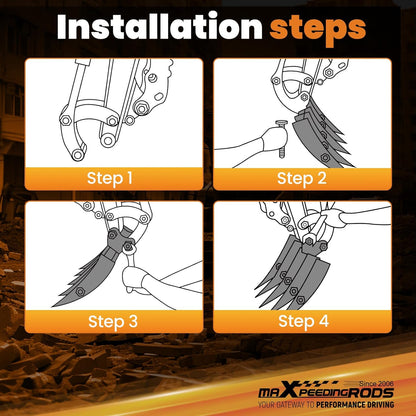 maXpeedingrods Mini Excavator Rake, Wide Backhoe Rake for 0.8-1.5T Excavators, Hydraulic Tilt
