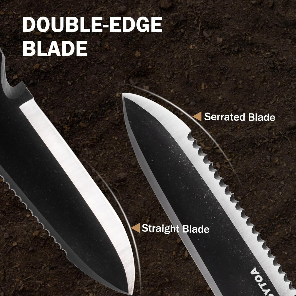 Hori Hori Garden Knife, Garden Tools with Sheath for Weeding,Planting,Digging, 7" Stainless Steel