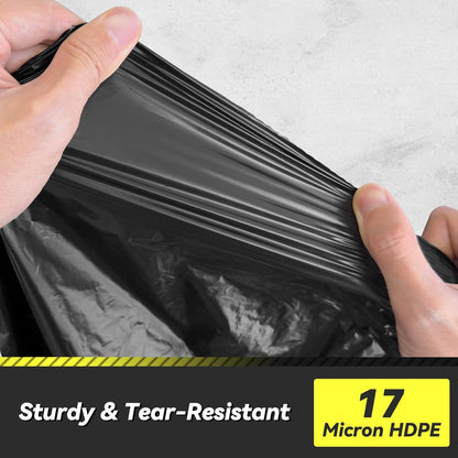100 Count 55-60 Gallon Trash Bags, Sturdy & Tear-Resistant Commercial Can Liners 55 Gallon, Large