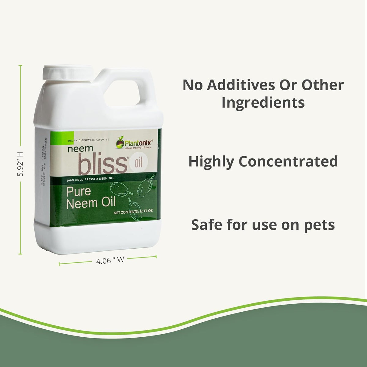 Neem Bliss (8 Fl Oz) - Pure Neem Oil Concentrate - 100% Cold Pressed Neem Oil - All-Natural Neem