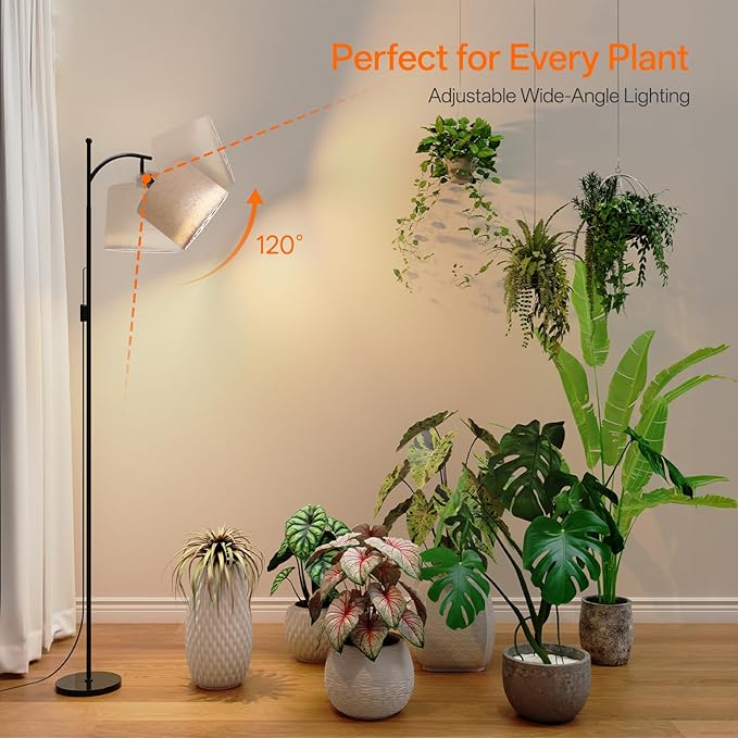 Bstrip 70.8″ Tall Grow Lights for Indoor Plants, 3000K Full Spectrum Plant Light with Stand, Auto