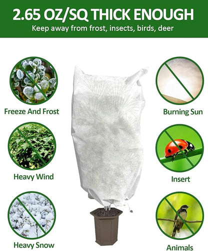 EAONE 12 Pack Plant Covers Freeze Protection, 24x32'' Winter Frosts Cloth for Outdoor Plants