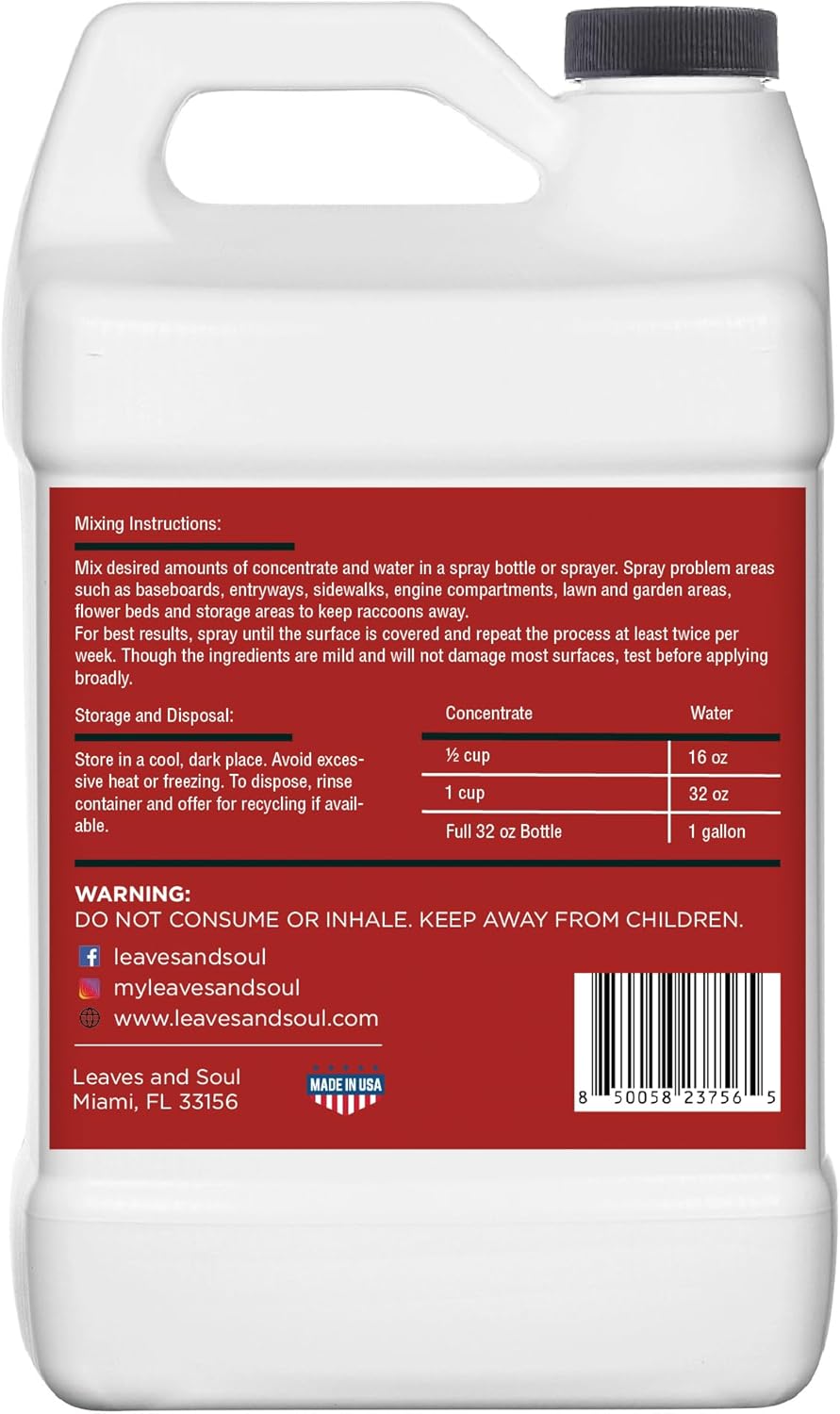 VarmiPro Raccoon Repellent Spray Concentrate - 32 fl oz Natural Outdoor Raccoon Deterrent for Yard