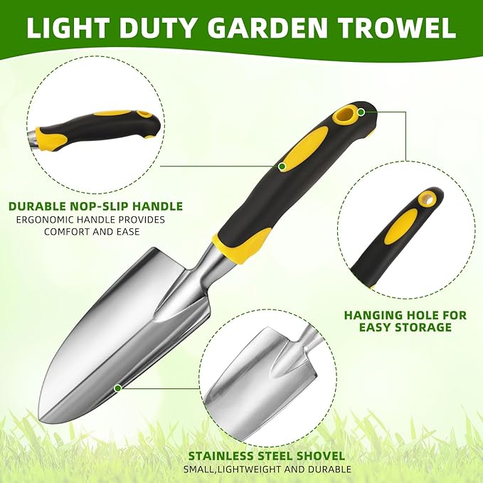 Garden Shovel Aluminum Alloy Heavy Duty Trowel Garden Tool Small Shovels for Digging Metal Hand