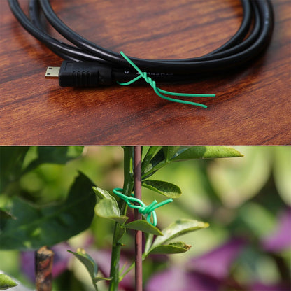 Tangyinrd 200 Pcs 6 inch Garden Twist Tie, Round Plastic Twist Ties for Plants, Vines and Wrapping