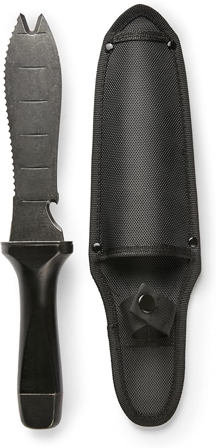 Hori Hori Garden Knife, Traditional Japanese Weeding Tool with ergonomic wooden handle. Hori garden