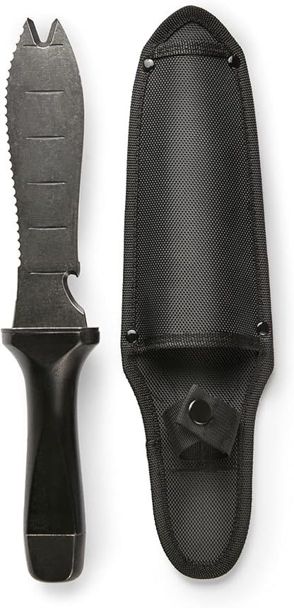 Hori Hori Garden Knife, Traditional Japanese Weeding Tool with ergonomic wooden handle. Hori garden