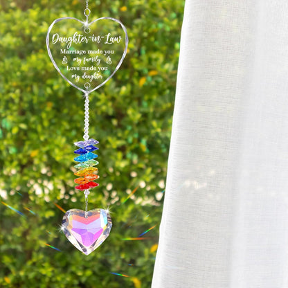 Daughter in Law Gifts, Birthday Wedding Gift - Crystal Suncatcher, Christmas, Anniversary Presents