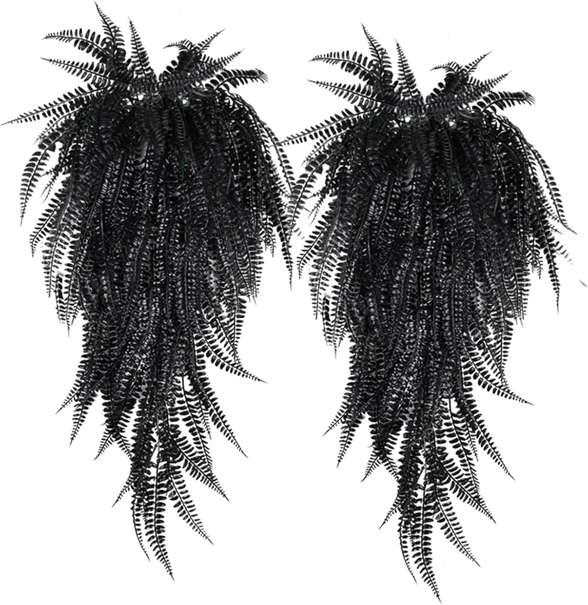 RECUTMS Faux Hanging Plants 4 Pcs UV Resistant Lifelike Artificial Boston Fern Large Draping Fake