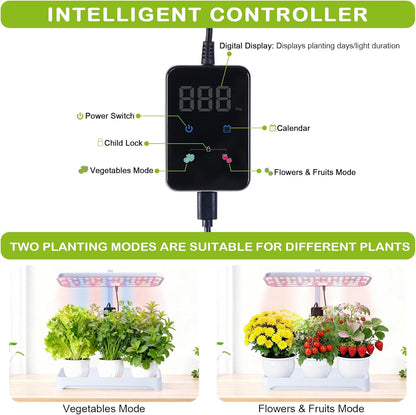 Indoor Garden Led Grow Light, Herb Kitchen Garden Grow Kit, Full Spectrum LED Plant Light for