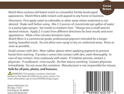 Sanco Industries MulchWorx Brown Mulch Color Concentrate - 2,800 Sq. Ft. - Rich Dark Brown Mulch