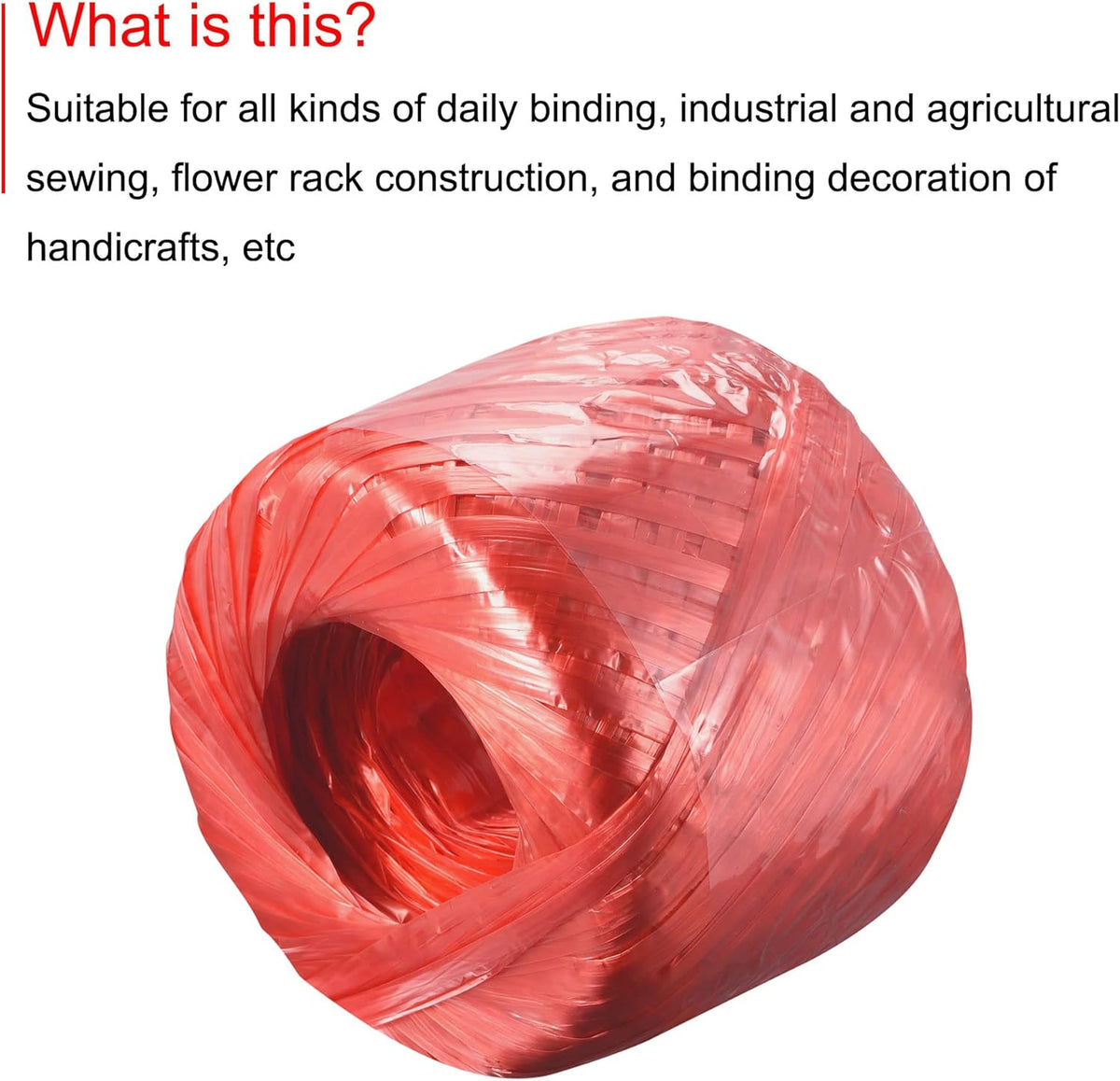 MECCANIXITY Polyester Nylon Plastic Rope Twine Household Bundled for Packing Gardening Craft,150m