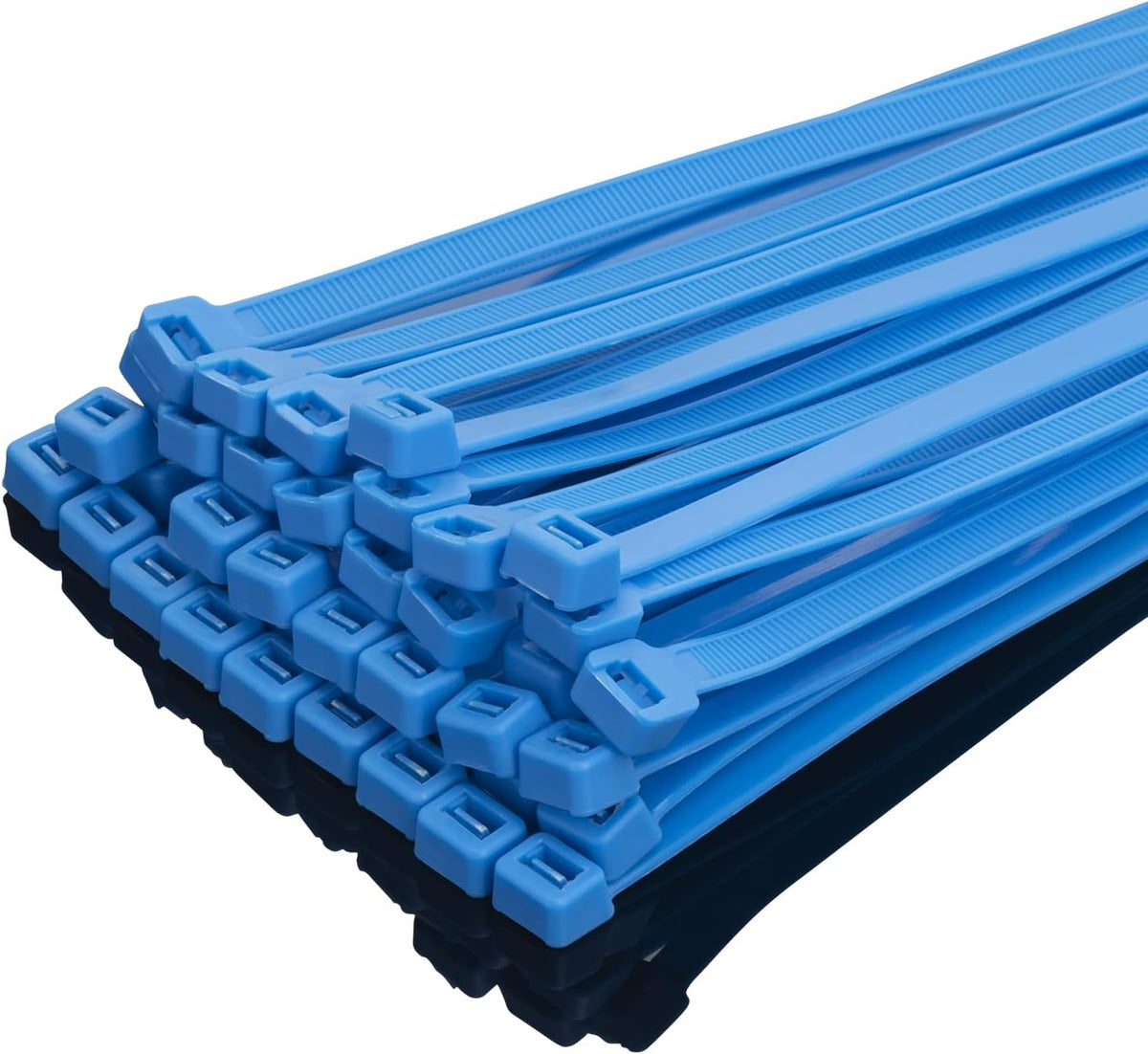 XINGO 8 Inch Blue Zip Ties Heavy Duty 100 Pack, 120 LBS Tensile Strength, Premium Nylon Cable Wire