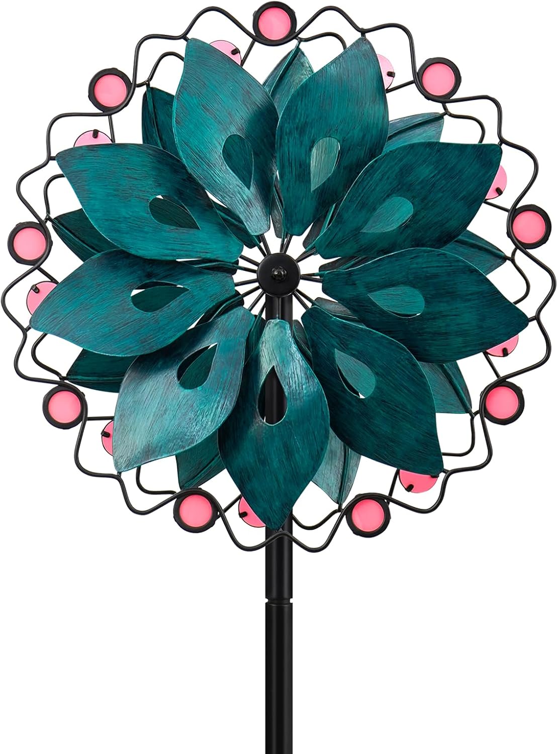 Wind Spinners Outdoor - Metal Garden Wind Spinner with Stake, Windmill for Yard, Gift for Family