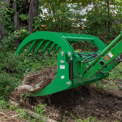 Titan Attachments 72" HD Root Grapple Rake Attachment, Fits John Deere Hook & Pin Tractors, Twin