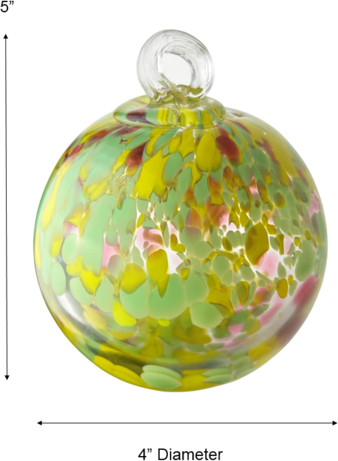 Dale Tiffany Hand Blown Glass, 4" Diameter Blossom, Tree of Life Collection, Witch Globe Hanging