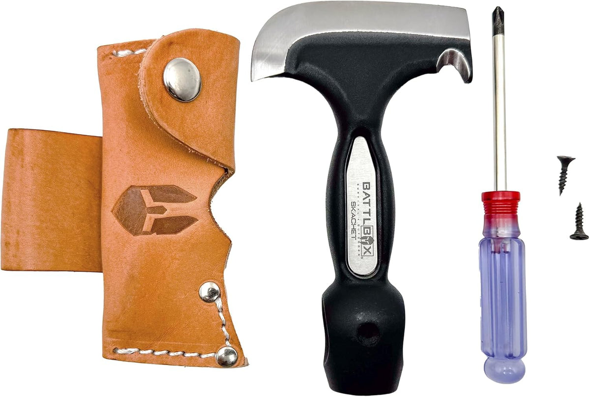 BATTLBOX Skachet Axe Head Skinner Hammer Hatchet Vintage Survival Tool - 3.5in Carbon Steel Blade
