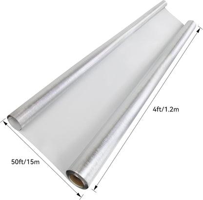 TEXALAN(R) Diamond Film Foil Roll Highly Reflective Mylar Film Roll for Grow Room 4X50FT 6 Mil
