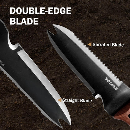 Hori Hori Garden Knife, Garden Tools with Sheath for Weeding,Planting,Digging, 7" Stainless Steel
