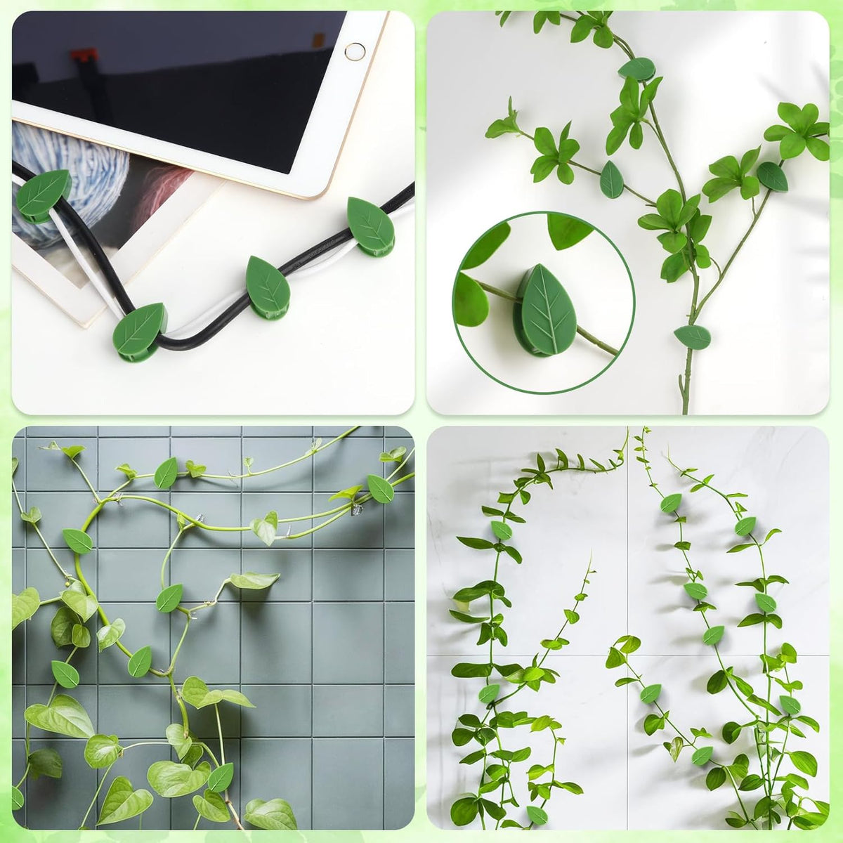 120 Pcs Plant Wall Clips, Plant Climbing Wall Fixture Clips, Wall Vines Fixing Clips with 144