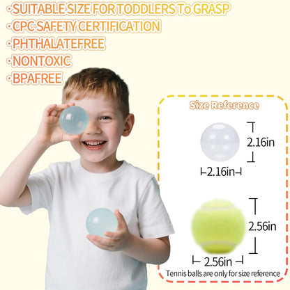 Ball Pit Balls for Kids, Plastic Refill 2.2 Inch Balls, 100 Pack, Bright Colors, Phthalate and BPA