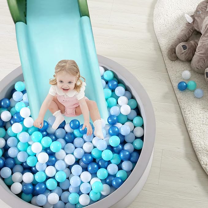 TRENDPLAY Plastic Balls for Ball Pits 2.2 Inch, Pack of 50 100 200 500 Hollow Balls, Perfect for