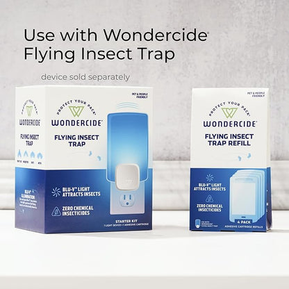 Wondercide - Flying Insect Fly Light Trap Cartridge Refills - No Device - Indoor Bug Catcher for