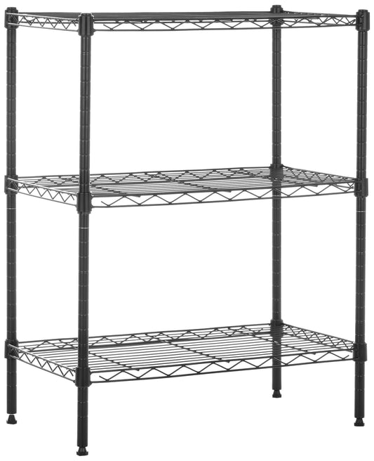 Amazon Basics 3-Shelf Adjustable Heavy Duty Steel Wire Rack Storage Shelving Organizer with Storage