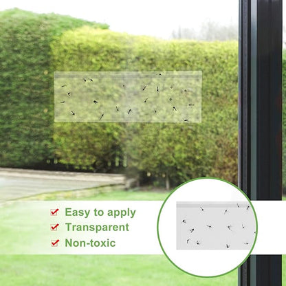 150 Pack Window Fly Trap, Fruit Fly Traps Indoors, Fly Paper Sticky Strips, Fly Traps for Indoors