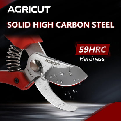 AGRICUT Pruning Shears for Gardening - 4/5 Inch Cut Capacity Bypass Pruners with High Carbon Steel