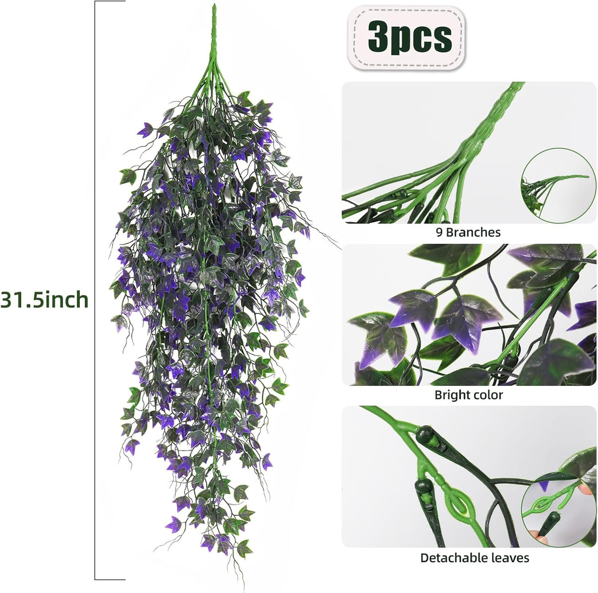 Artificial Ivy Vines Fake Plants Artificial Hanging Plants Faux Hanging Ivy Leaves Artificial