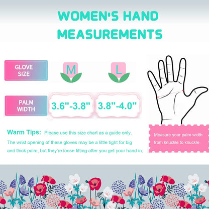 JUMPHIGH Garden Gloves for Women, Floral Gardening Gloves Ladies Soft Breathable Yard Work Glove