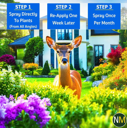 Nature’s MACE Deer and Rabbit Mace, Deer Repellent Spray, Plants, Lawns, Flowers, Gardens, Deer